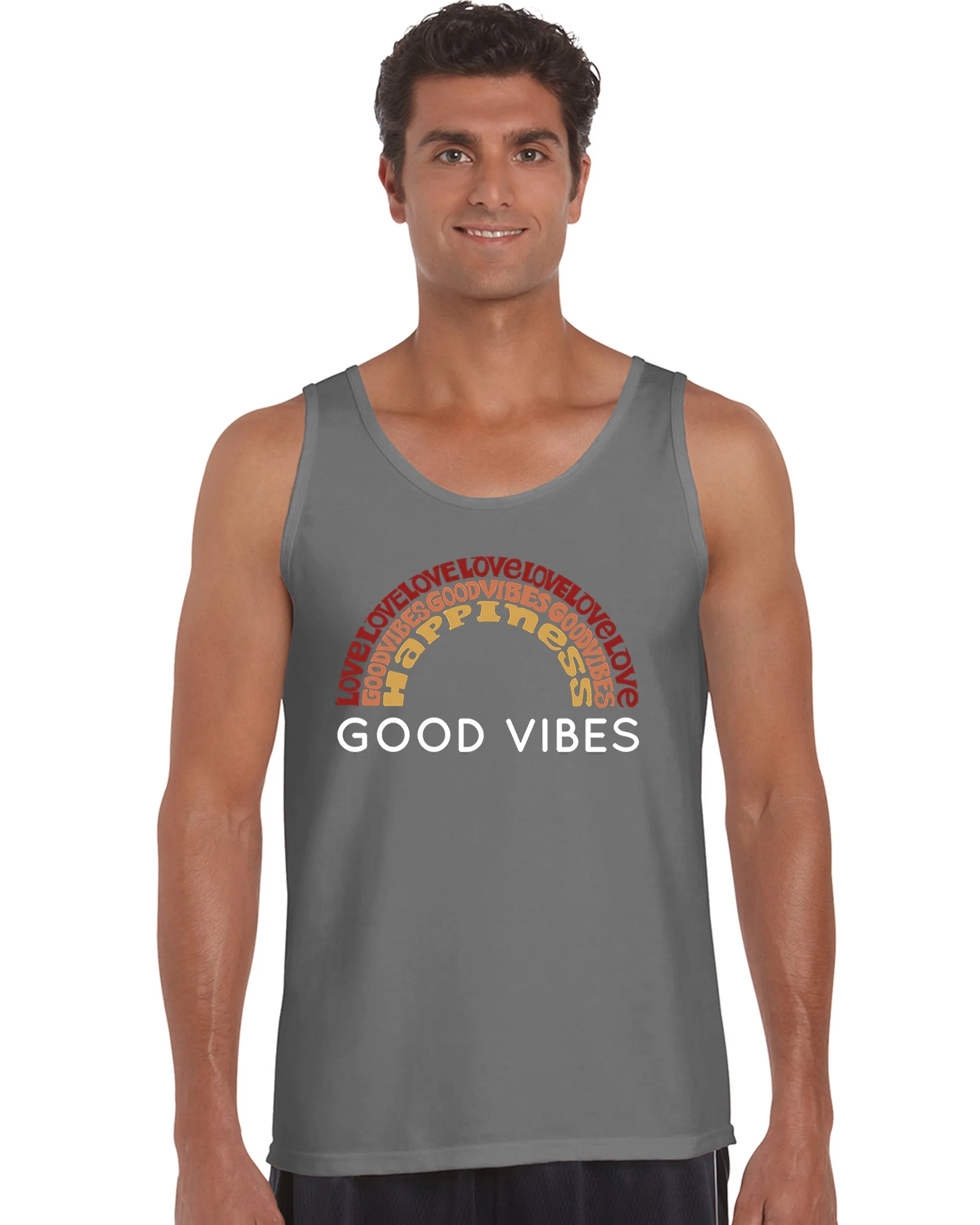 Good Vibes - Men's Word Art Tank Top sold by LA Pop Art product image thumbnail 4
