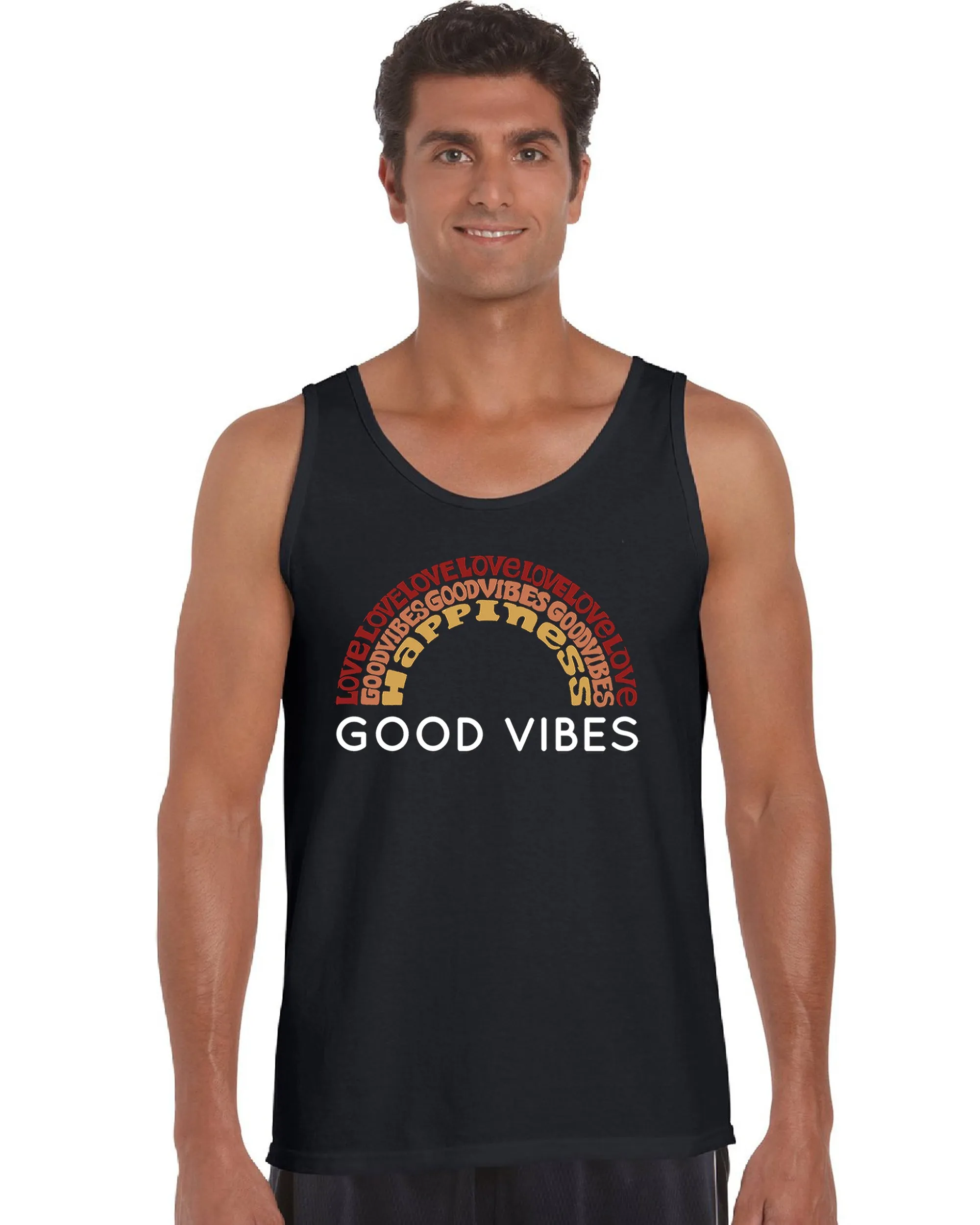 Good Vibes - Men's Word Art Tank Top sold by LA Pop Art