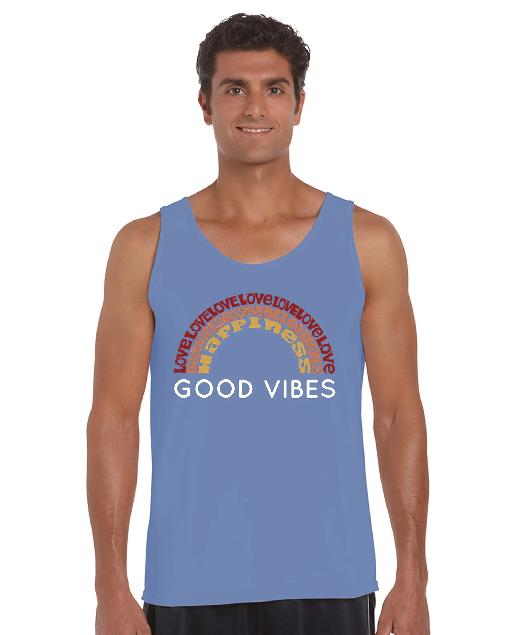 Good Vibes - Men's Word Art Tank Top sold by LA Pop Art product image thumbnail 5