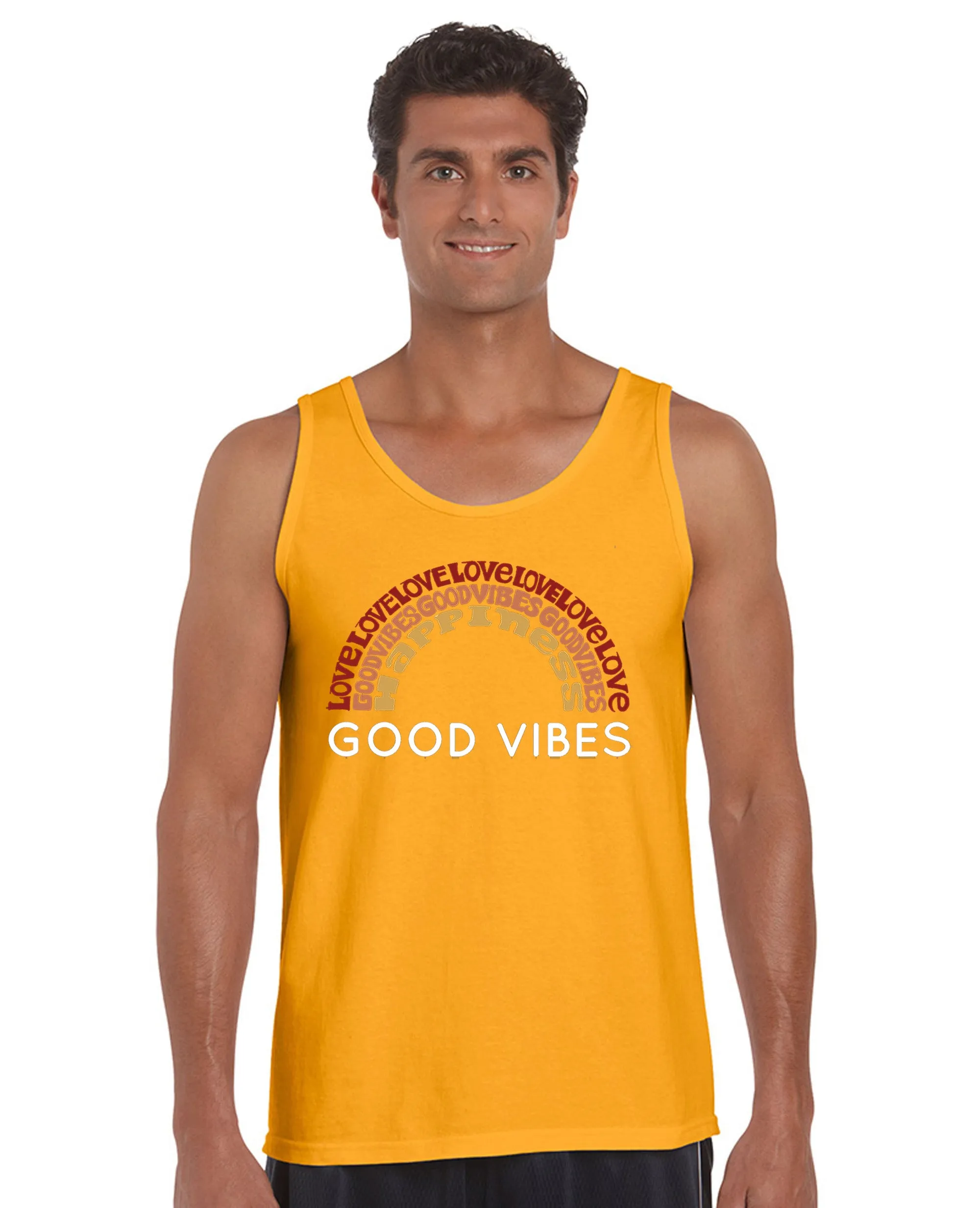 Good Vibes - Men's Word Art Tank Top sold by LA Pop Art product image thumbnail 3