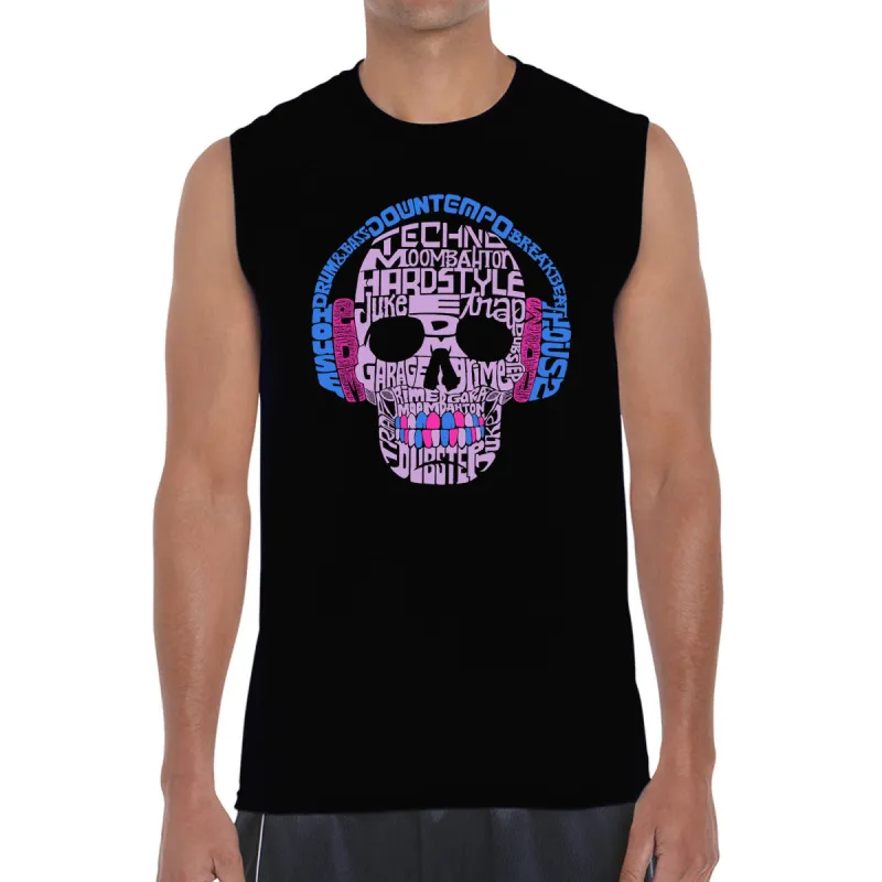 Styles of EDM Music  - Men's Word Art Sleeveless T-Shirt sold by LA Pop Art