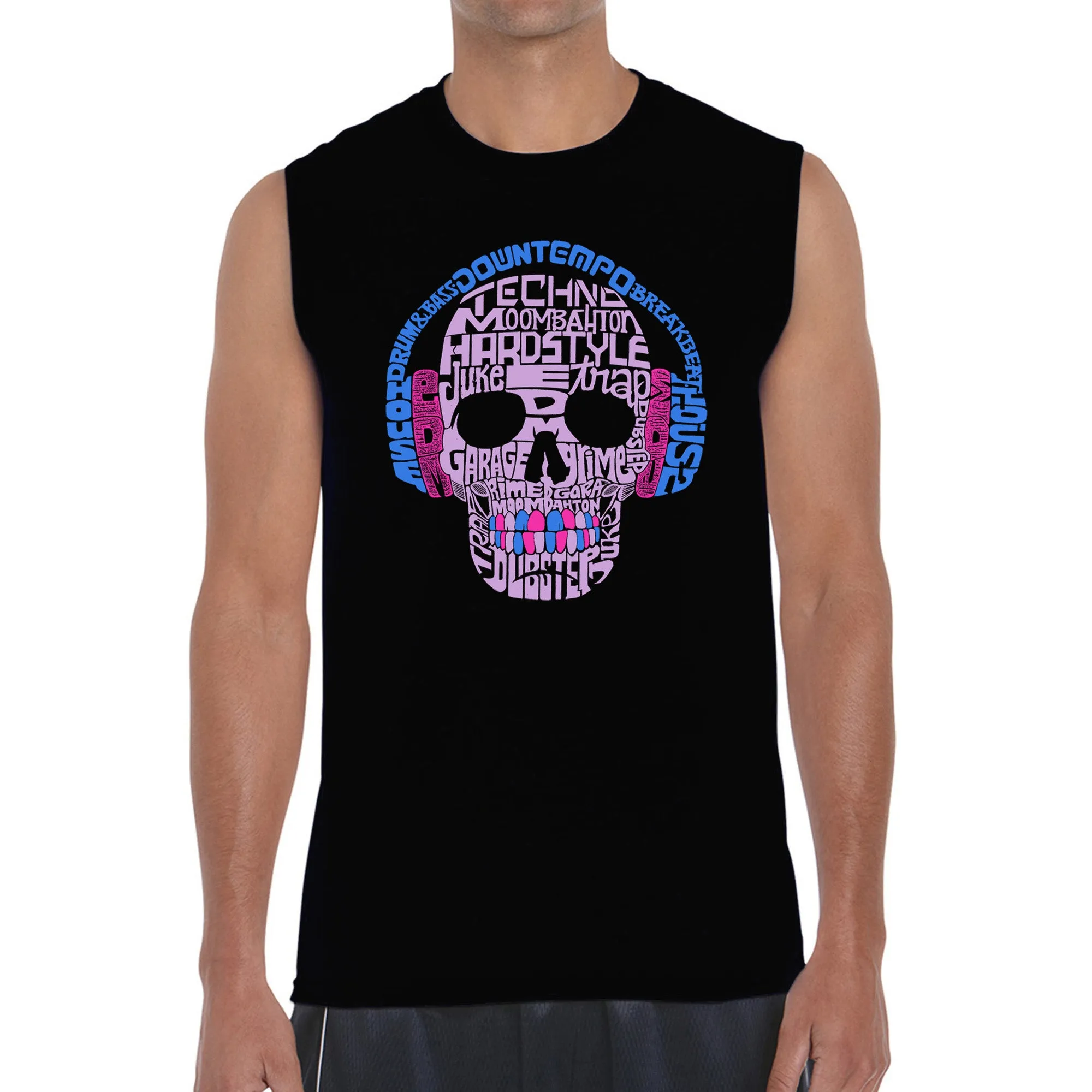 Styles of EDM Music - Men's Word Art Sleeveless T-Shirt sold by LA Pop Art