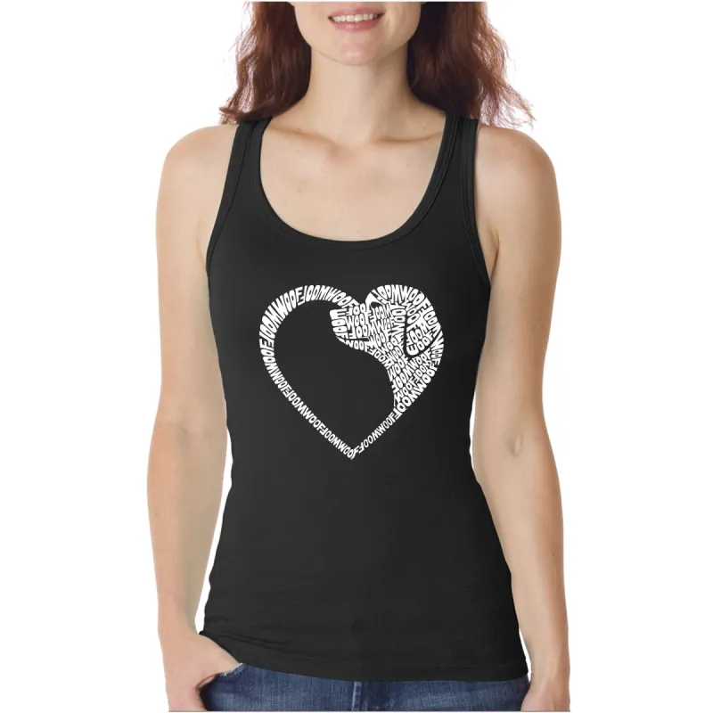 Dog Heart - Women's Word Art Tank Top sold by LA Pop Art