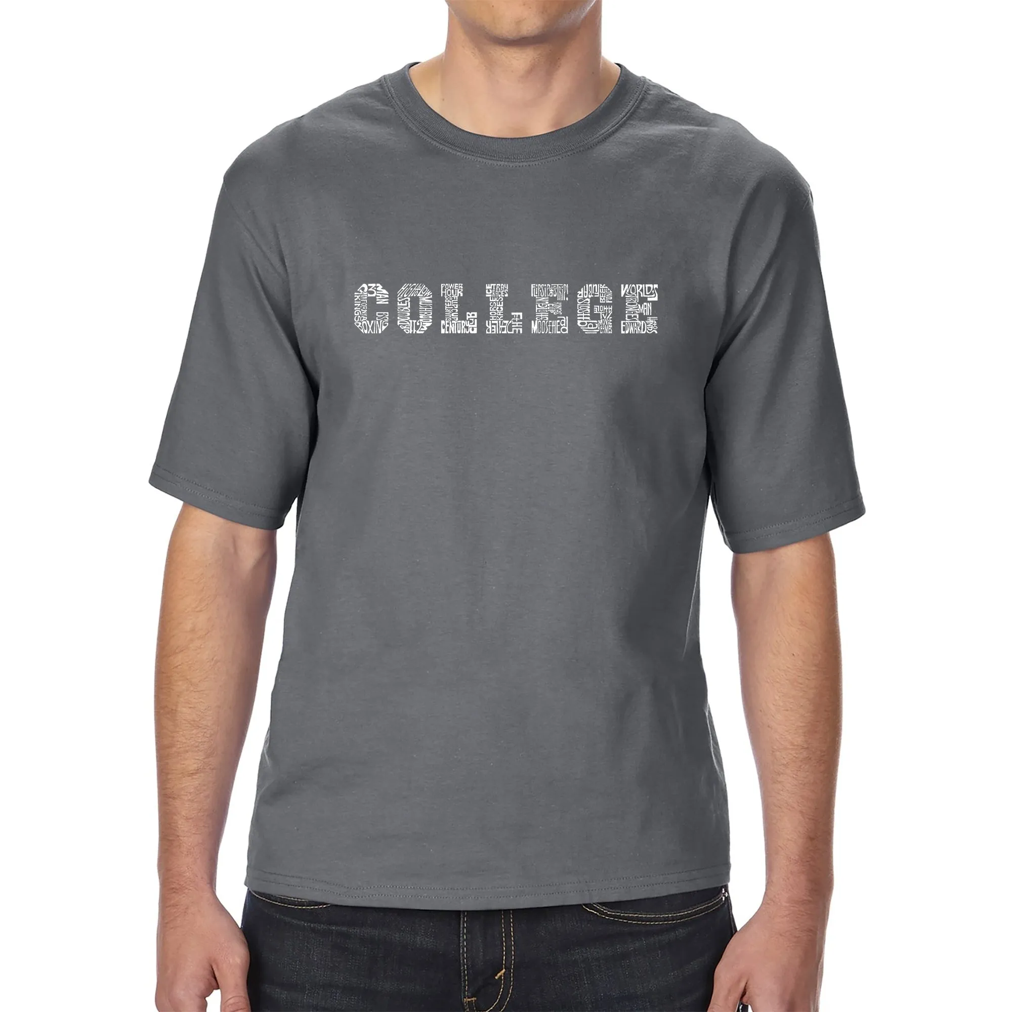 COLLEGE DRINKING GAMES - Men's Tall Word Art T-Shirt sold by LA Pop Art product image thumbnail 4