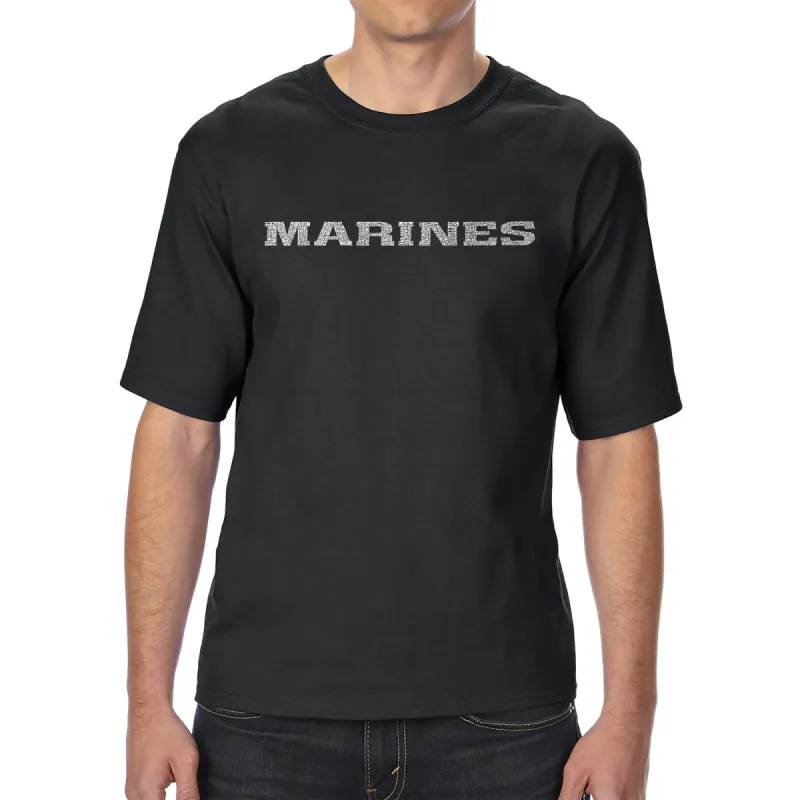 LYRICS TO THE MARINES HYMN - Men's Tall Word Art T-Shirt sold by LA Pop Art