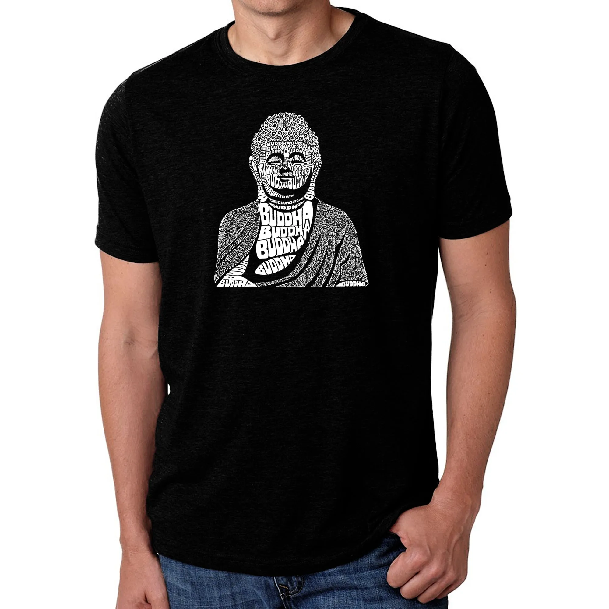 Buddha - Men's Premium Blend Word Art T-Shirt sold by LA Pop Art