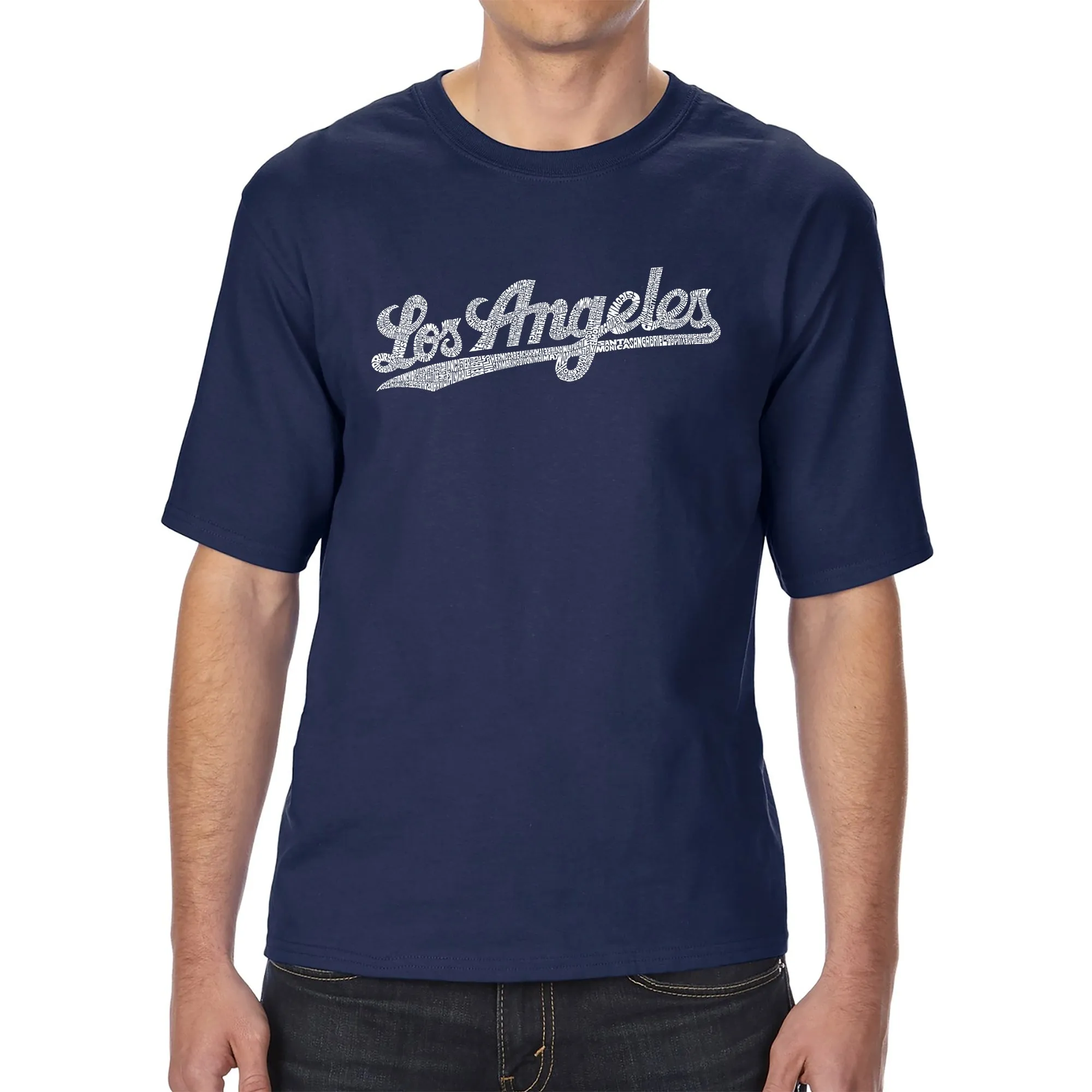 LOS ANGELES NEIGHBORHOODS - Men's Tall Word Art T-Shirt sold by LA Pop Art product image thumbnail 3