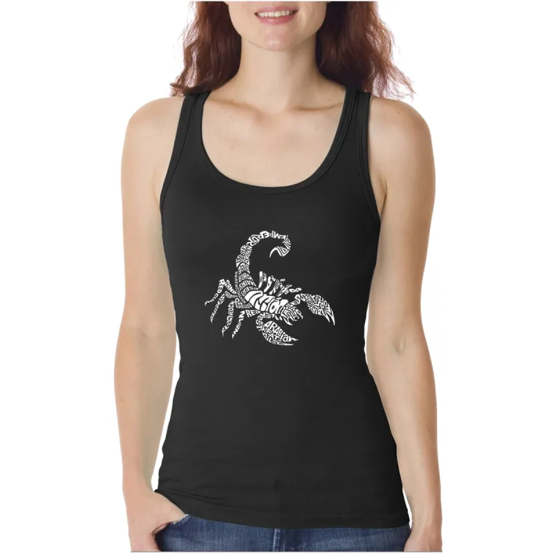 Types of Scorpions  - Women's Word Art Tank Top sold by LA Pop Art
