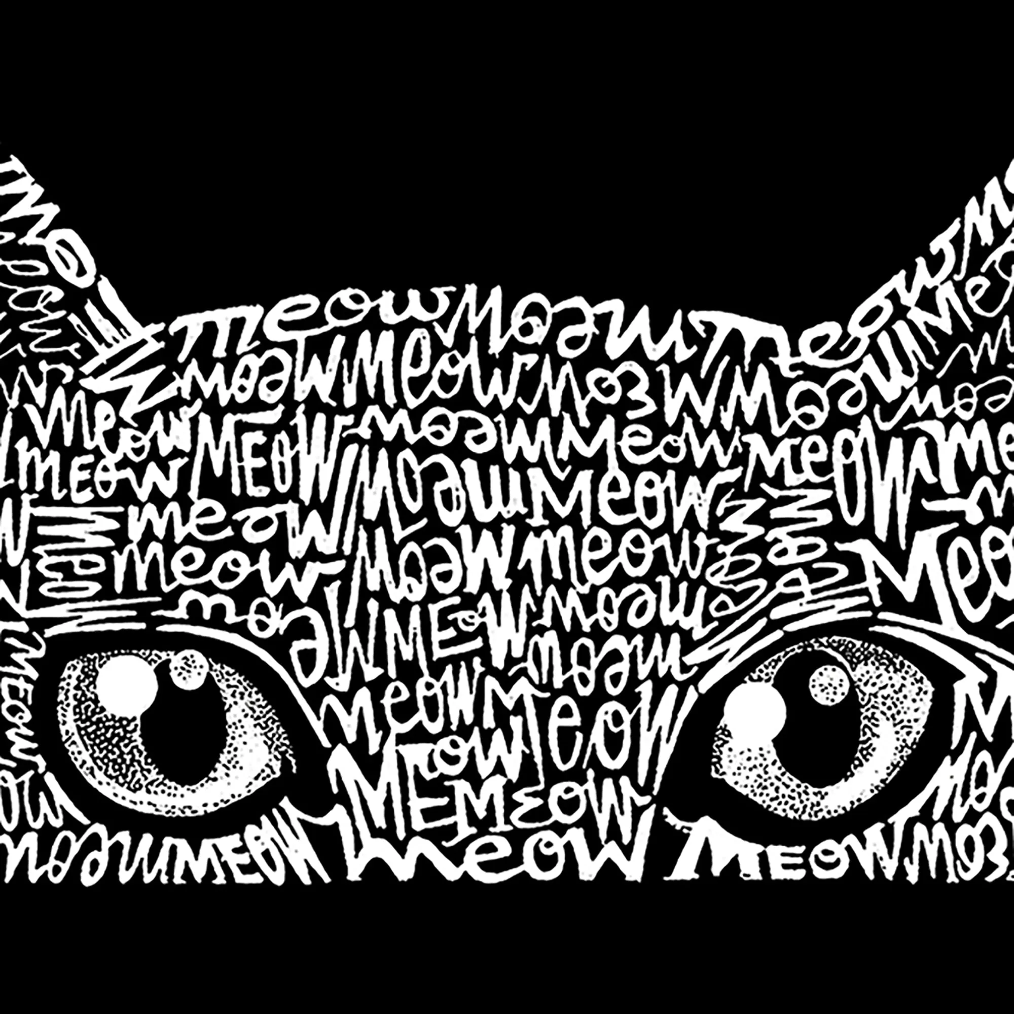 Women's Plus Size Word Art T-shirt - Peeking Cat sold by LA Pop Art product image thumbnail 3
