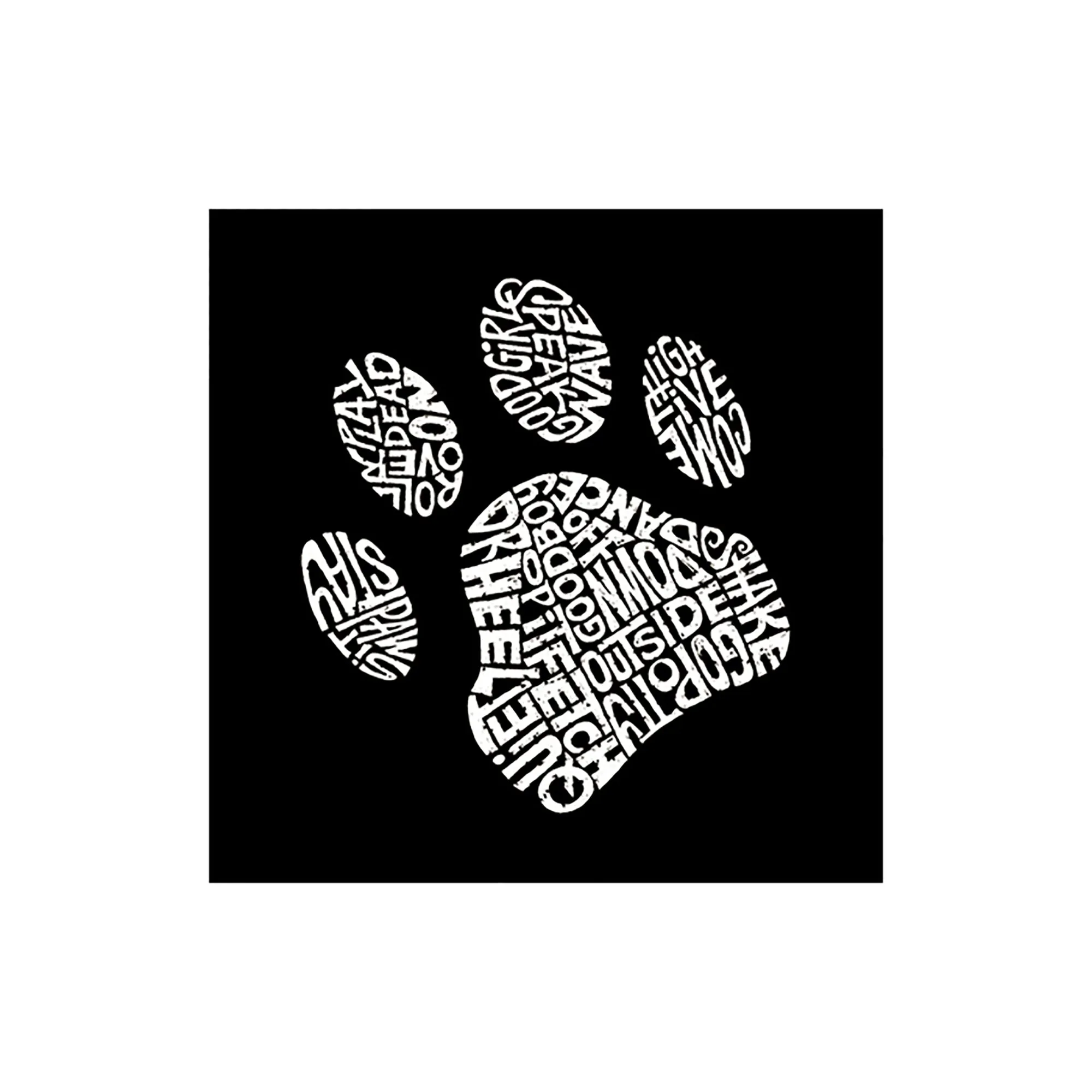 Women's Plus Size Word Art T-shirt - Dog Paw sold by LA Pop Art product image thumbnail 3