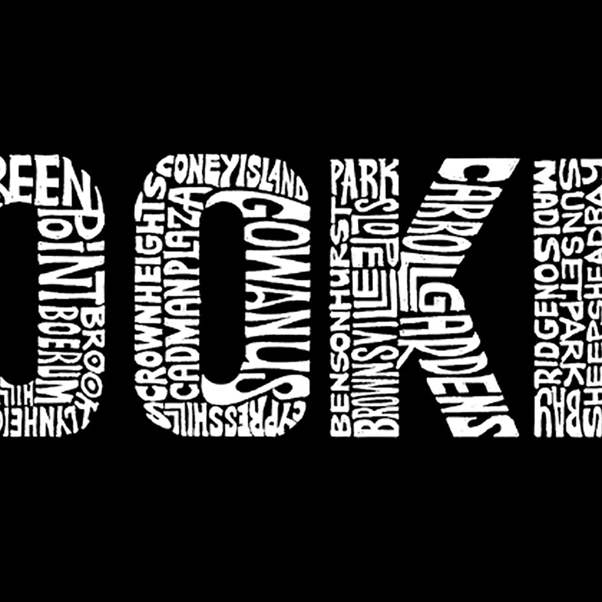 Women's Plus Size Word Art T-shirt - BROOKLYN NEIGHBORHOODS sold by LA Pop Art product image thumbnail 3