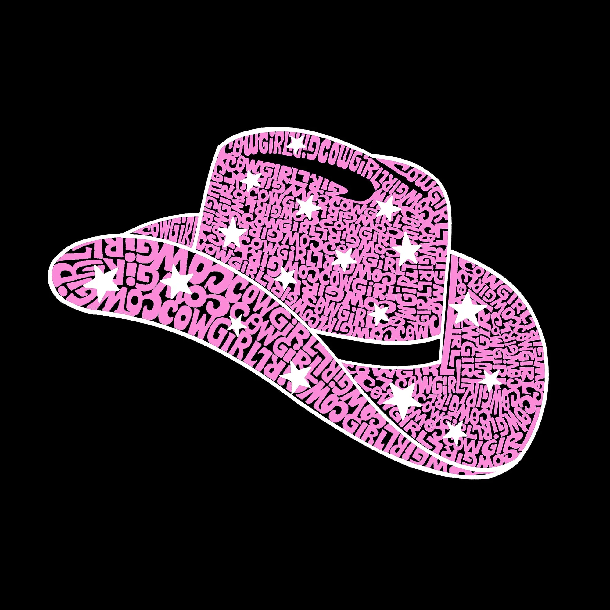 Cowgirl Hat - Women's Plus Size Word Art T-Shirt sold by LA Pop Art product image thumbnail 2