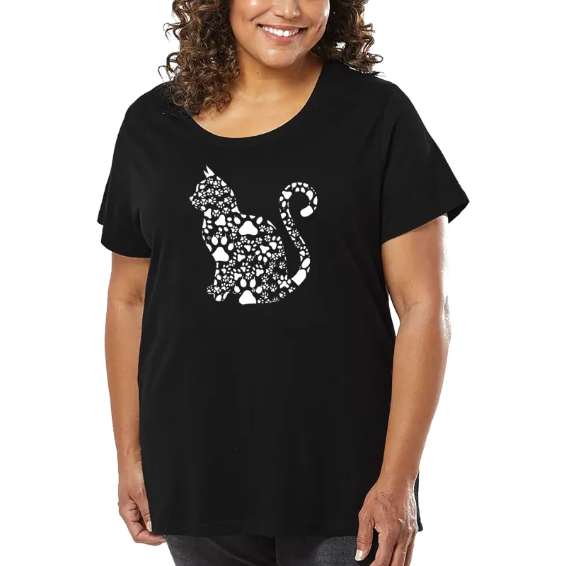 Cat Claws - Women's Plus Size Word Art T-Shirt sold by LA Pop Art