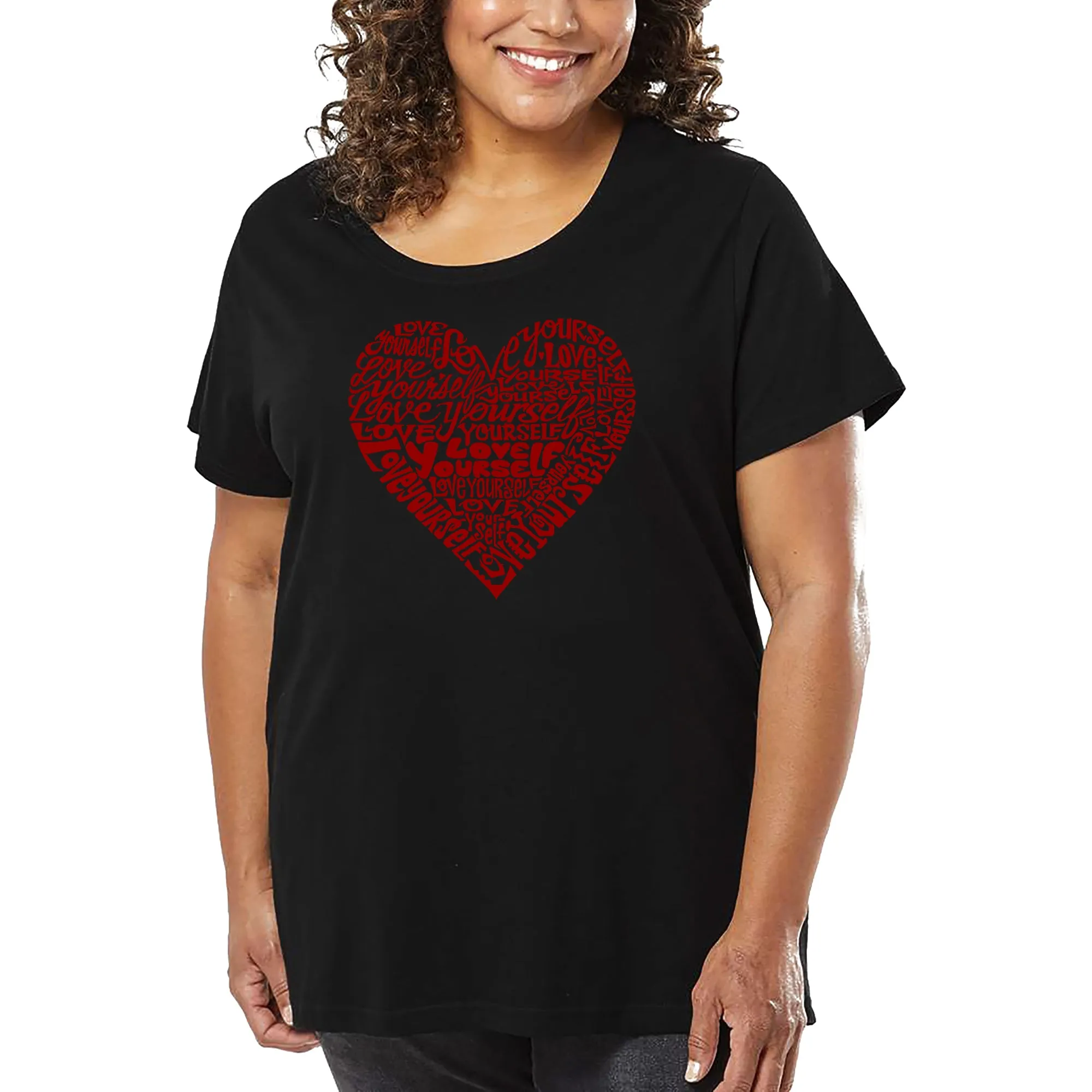 Love Yourself - Women's Plus Size Word Art T-Shirt sold by LA Pop Art