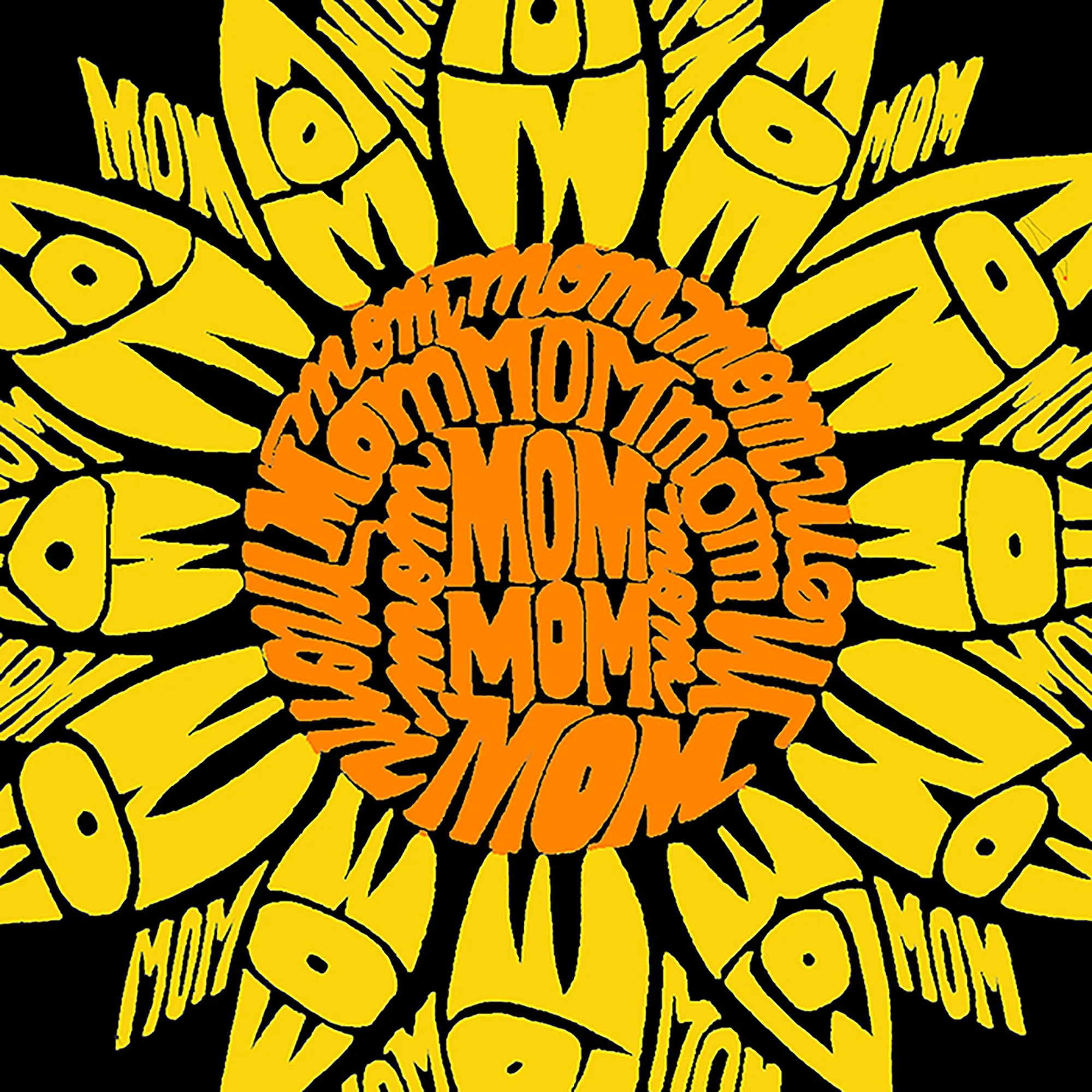 Women's Plus Size Word Art T-shirt - Mom Sunflower sold by LA Pop Art product image thumbnail 3