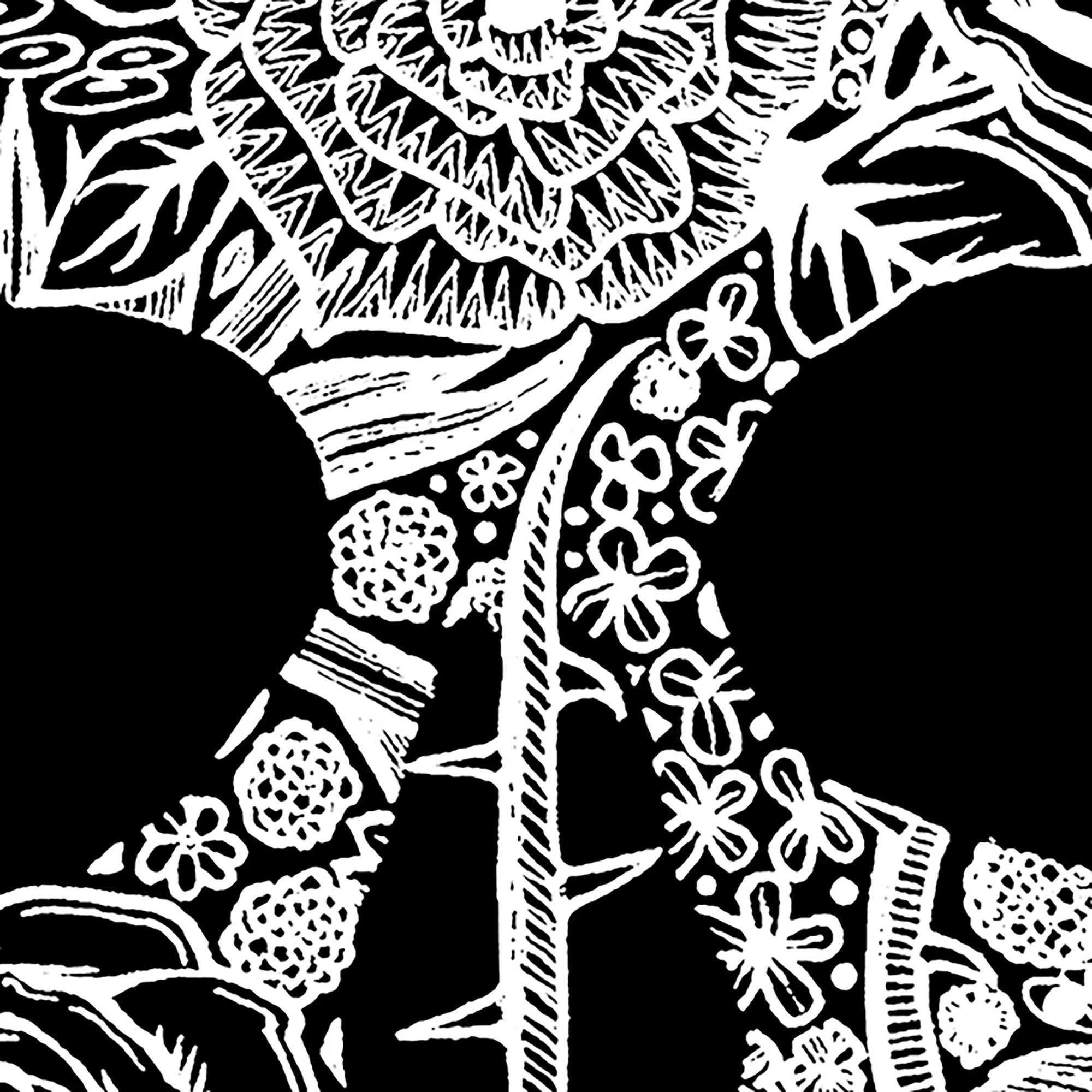 Women's Plus Size Word Art T-shirt - Flower Skull sold by LA Pop Art product image thumbnail 3