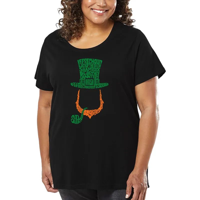 Women's Plus Size Word Art T-shirt - Leprechaun sold by LA Pop Art
