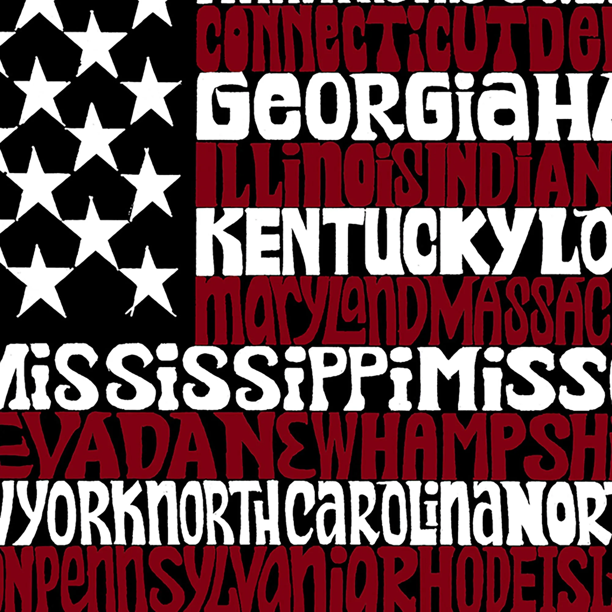 Women's Plus Size Word Art T-shirt - 50 States USA Flag sold by LA Pop Art product image thumbnail 3