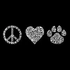Women's Plus Size Word Art T-shirt - Peace Love Cats sold by LA Pop Art