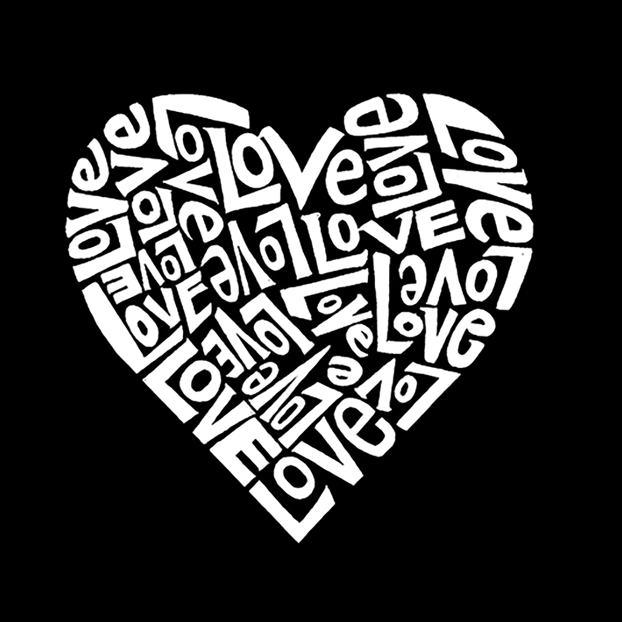 Women's Plus Size Word Art T-shirt - Peace Love Dogs sold by LA Pop Art product image thumbnail 3