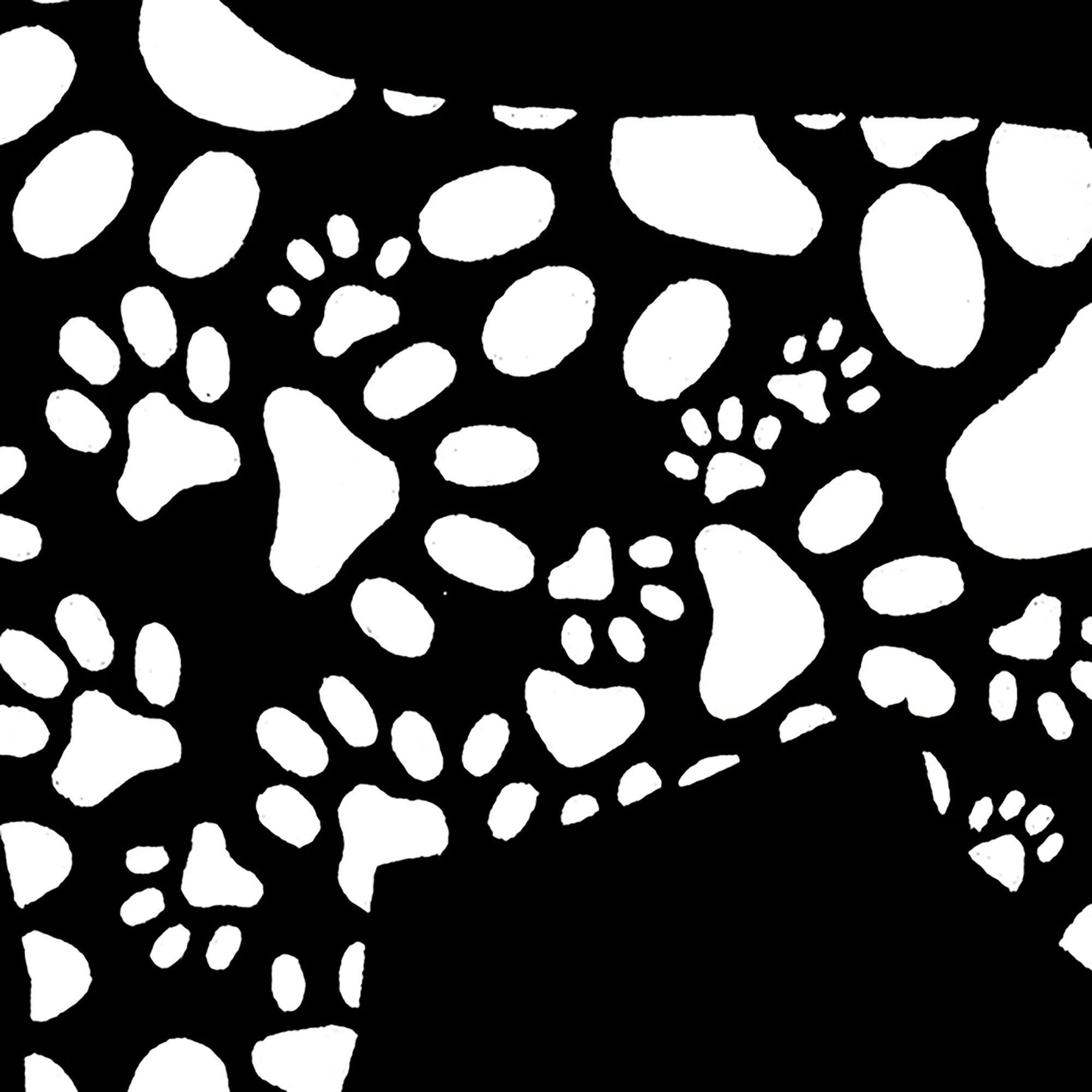 Women's Plus Size Word Art T-shirt - Dog Paw Prints sold by LA Pop Art product image thumbnail 3