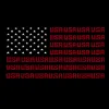 Women's Plus Size Word Art T-shirt - USA Flag sold by LA Pop Art