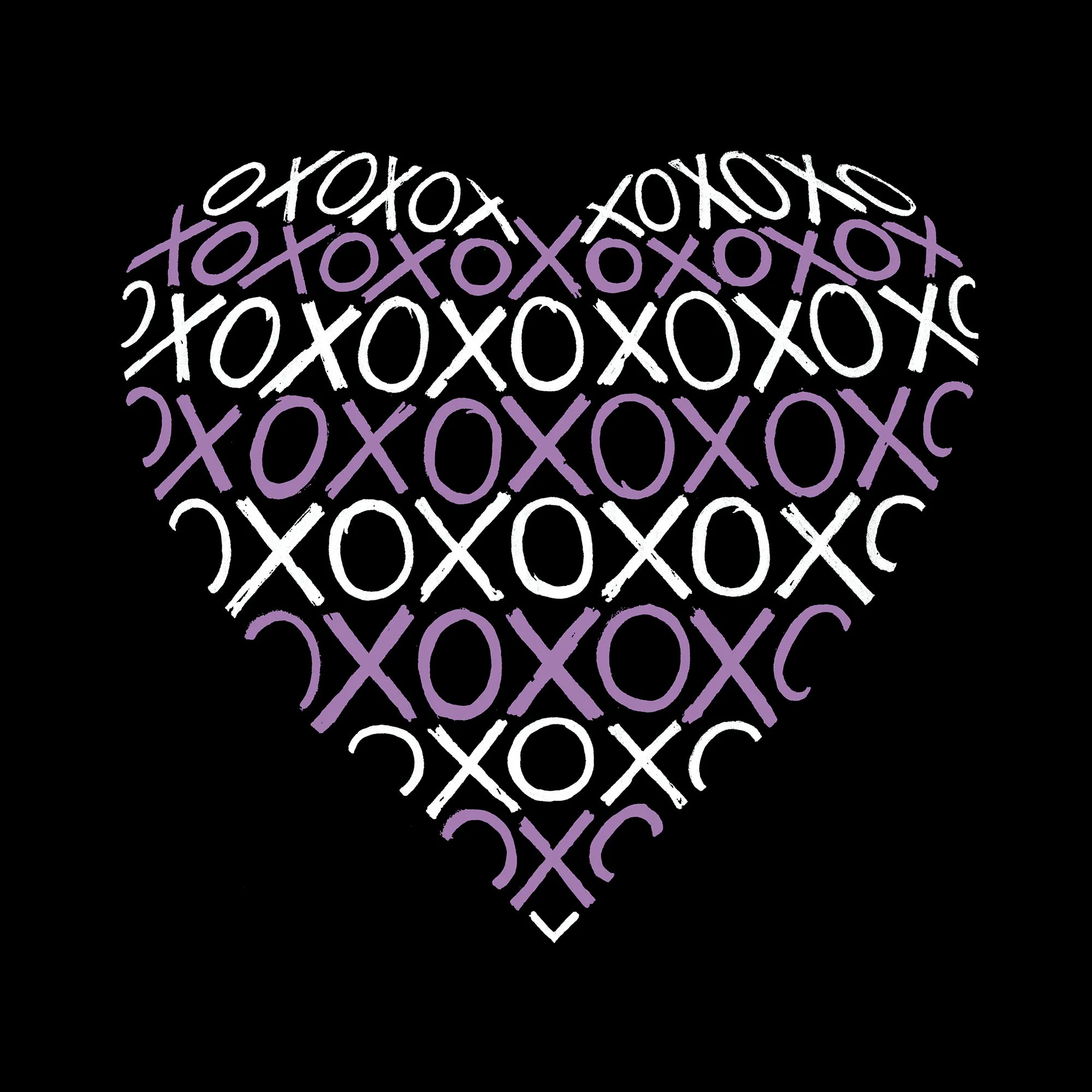 Women's Plus Size Word Art T-shirt - XOXO Heart sold by LA Pop Art product image thumbnail 2