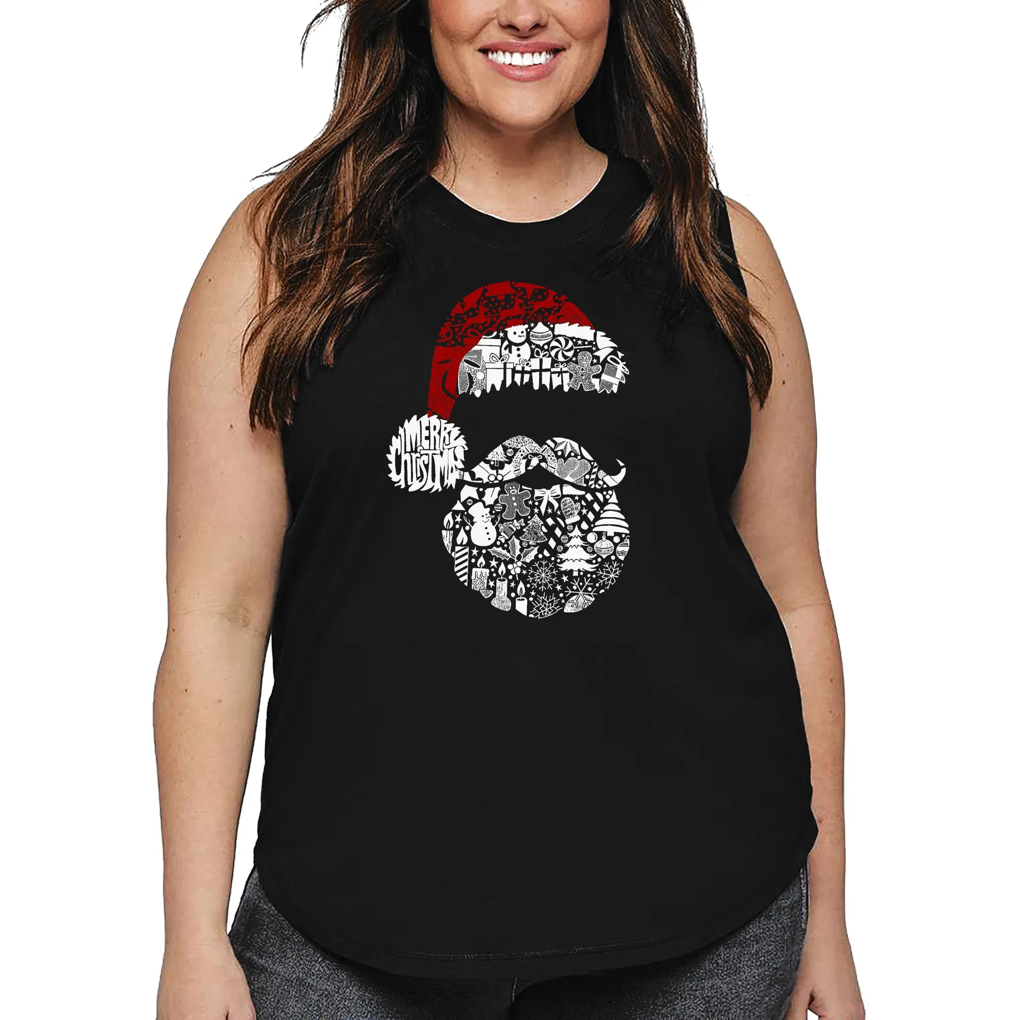 Santa Pics - Women's Plus Size Word Art Tank Top sold by LA Pop Art