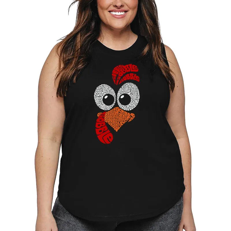 Turkey Face - Women's Plus Size Word Art Tank Top sold by LA Pop Art
