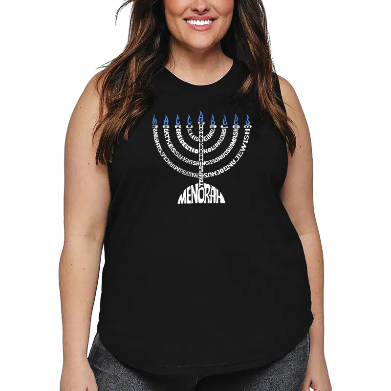 Menorah - Women's Plus Size Word Art Tank Top sold by LA Pop Art