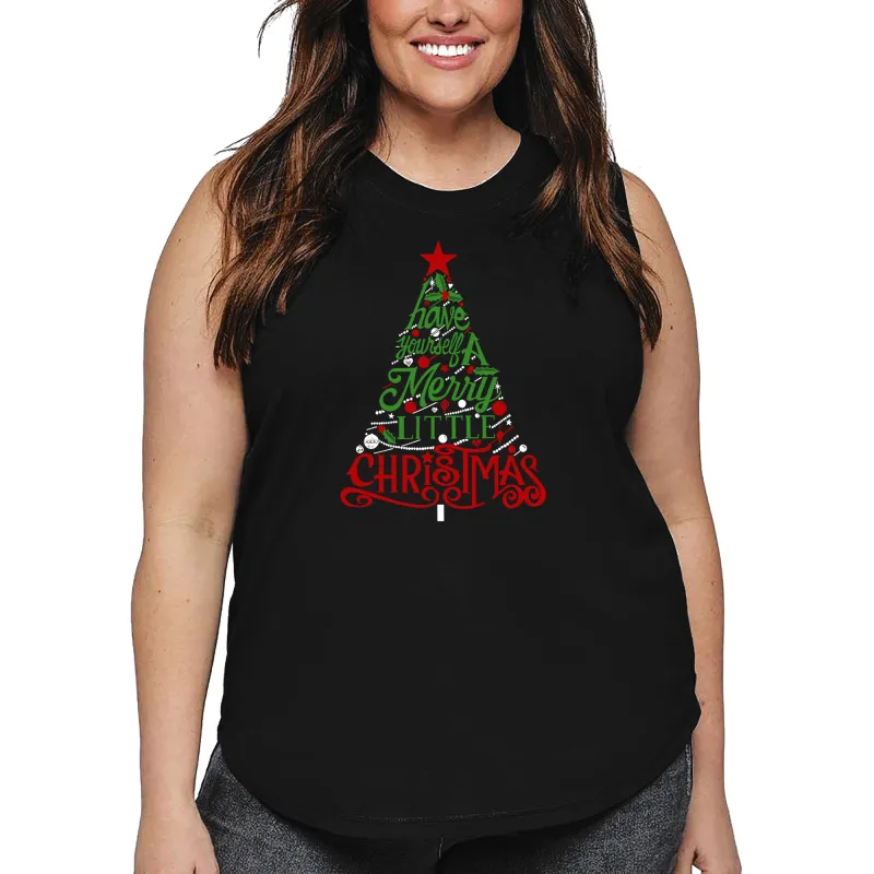 Have Yourself a Merry Little Christmas - Women's Plus Size Word Art Tank Top sold by LA Pop Art