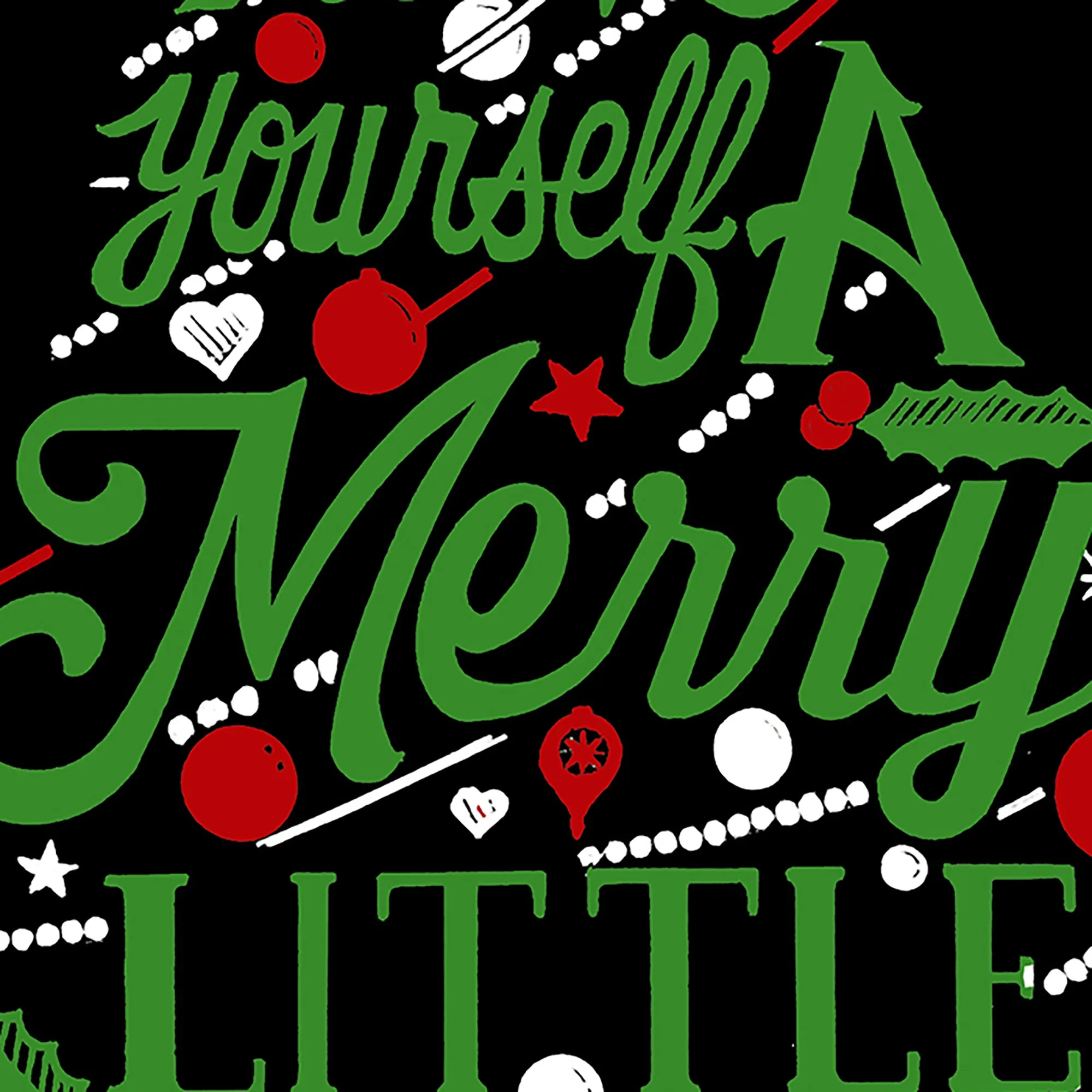 Have Yourself a Merry Little Christmas - Women's Plus Size Word Art Tank Top sold by LA Pop Art product image thumbnail 3
