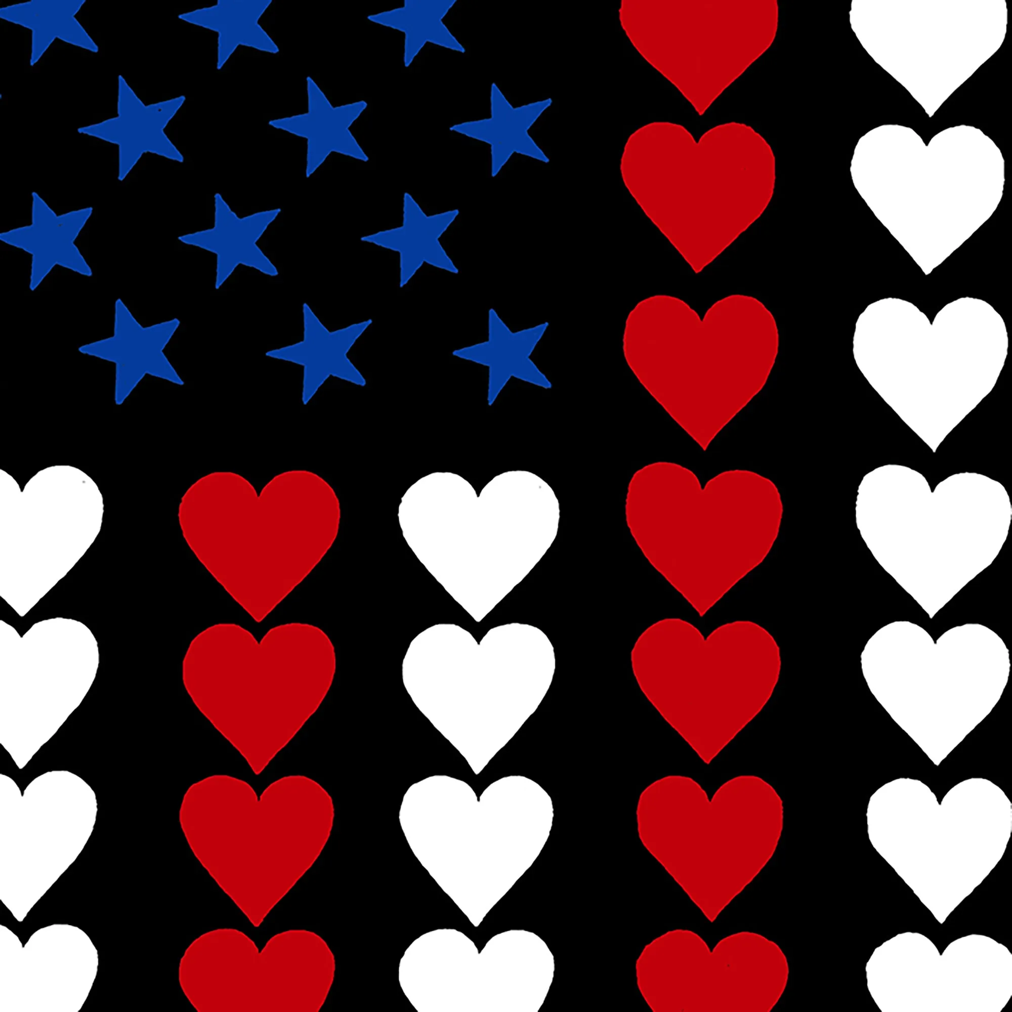 Heart Flag - Women's Plus Size Word Art Tank Top sold by LA Pop Art product image thumbnail 3