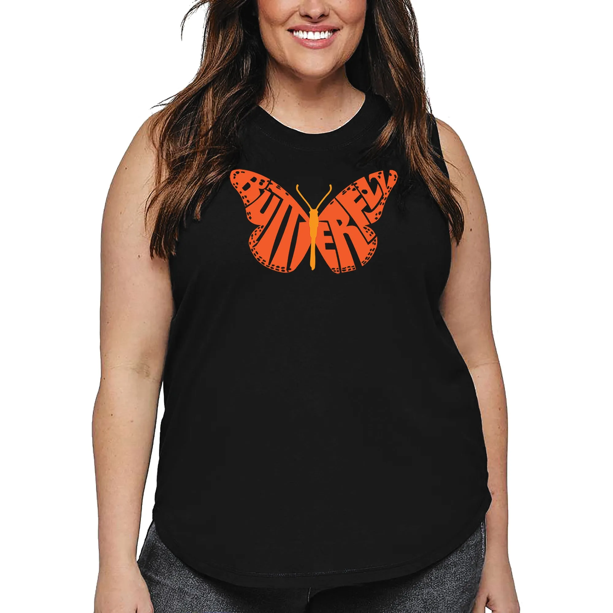 Butterfly - Women's Plus Size Word Art Tank Top sold by LA Pop Art