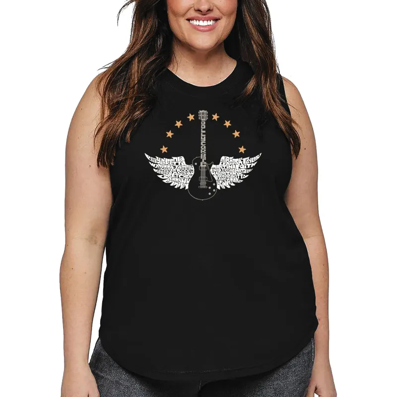 Country Female Singers - Women's Plus Size Word Art Tank Top sold by LA Pop Art