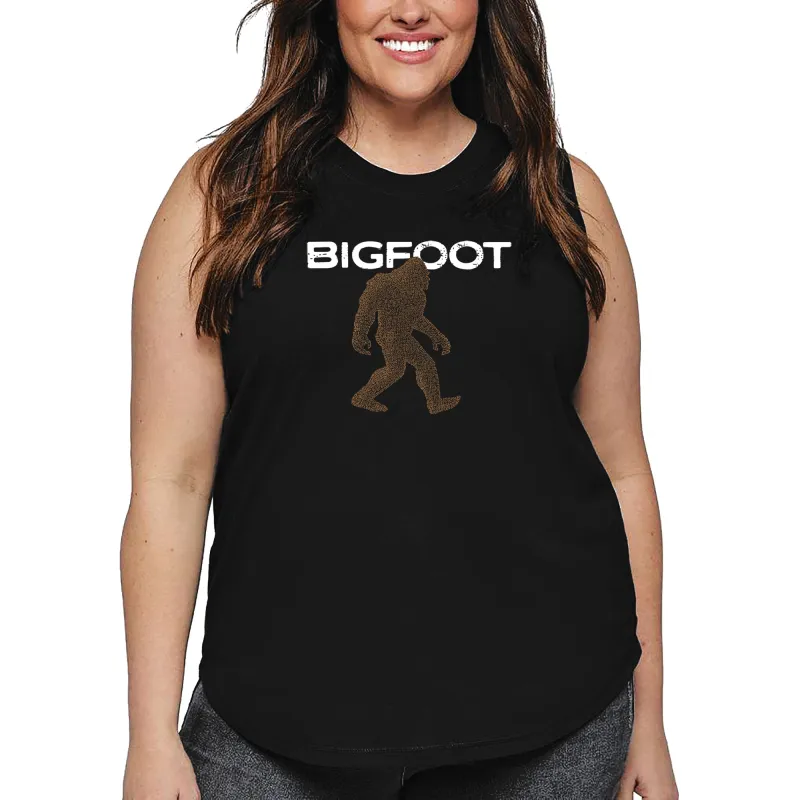Bigfoot - Women's Plus Size Word Art Tank Top sold by LA Pop Art