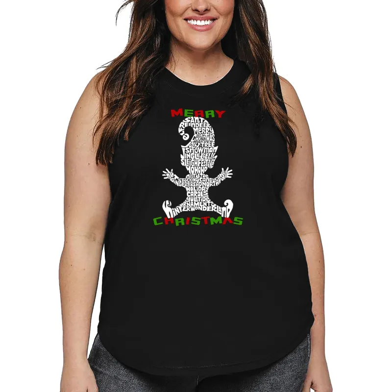 Christmas Elf - Women's Plus Size Word Art Tank Top sold by LA Pop Art
