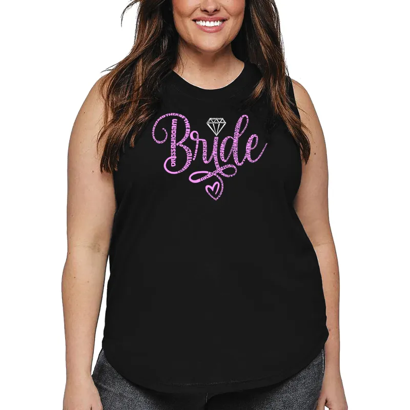 Women's Plus Size Word Art Tank Top - Bride sold by LA Pop Art