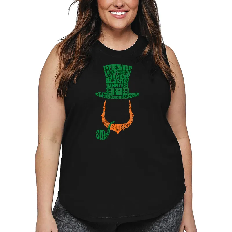 Women's Plus Size Word Art Tank Top - Leprechaun sold by LA Pop Art