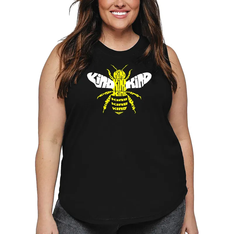 Women's Plus Size Word Art Tank Top - Bee Kind sold by LA Pop Art