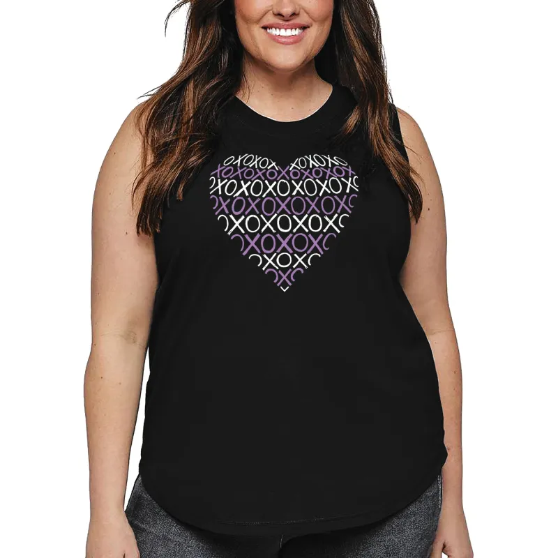 Women's Plus Size Word Art Tank Top - XOXO Heart sold by LA Pop Art