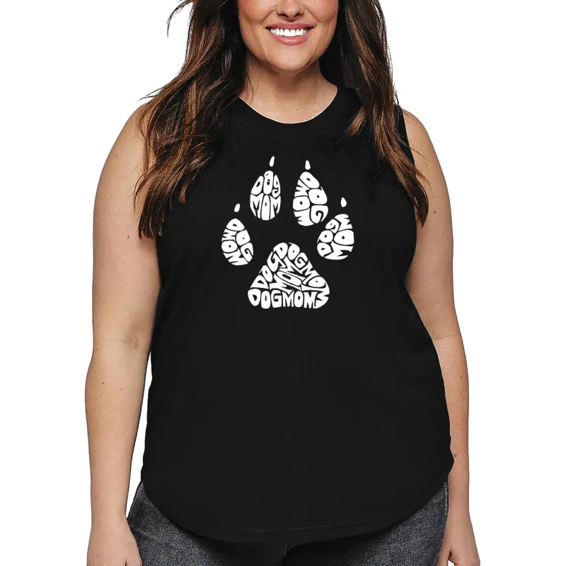Women's Plus Size Word Art Tank Top - Dog Mom sold by LA Pop Art