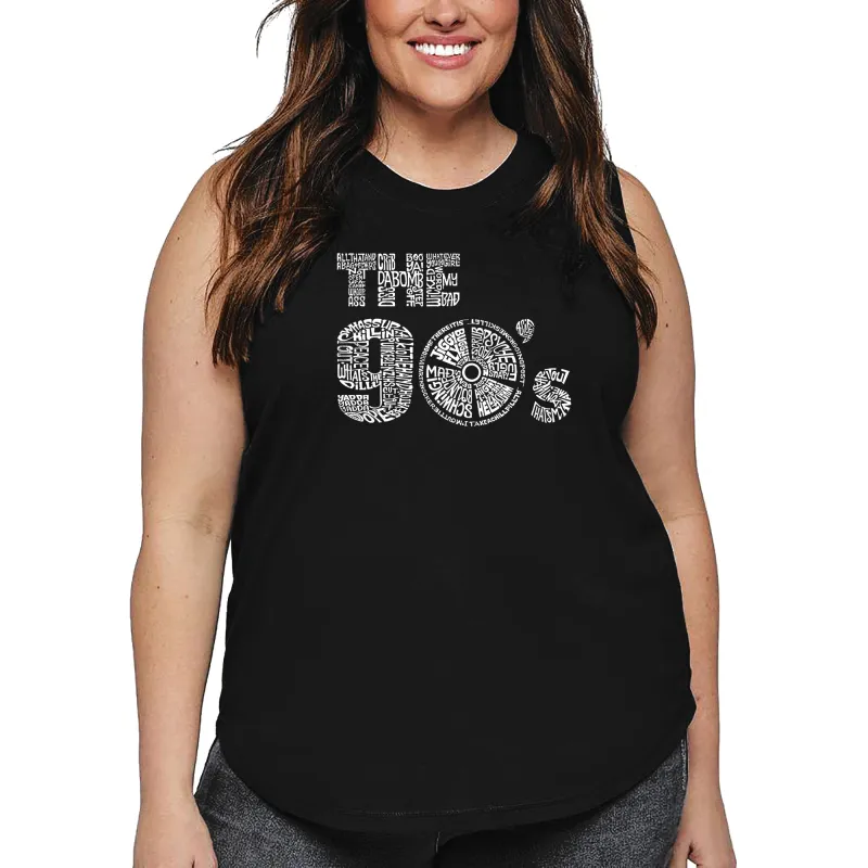 Women's Plus Size Word Art Tank Top - 90S sold by LA Pop Art