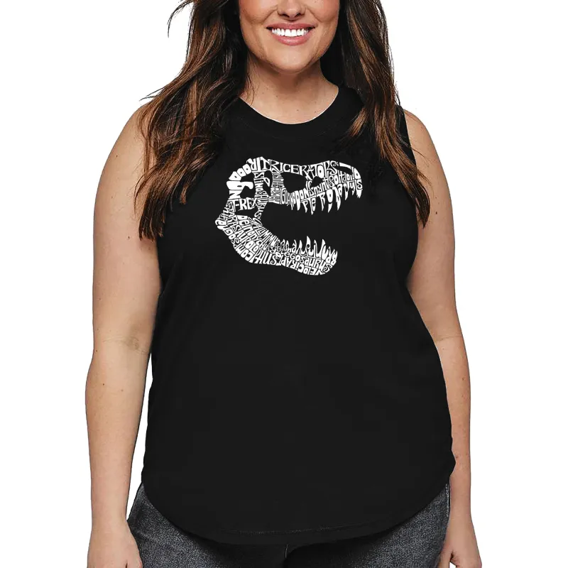 Women's Plus Size Word Art Tank Top - TREX sold by LA Pop Art