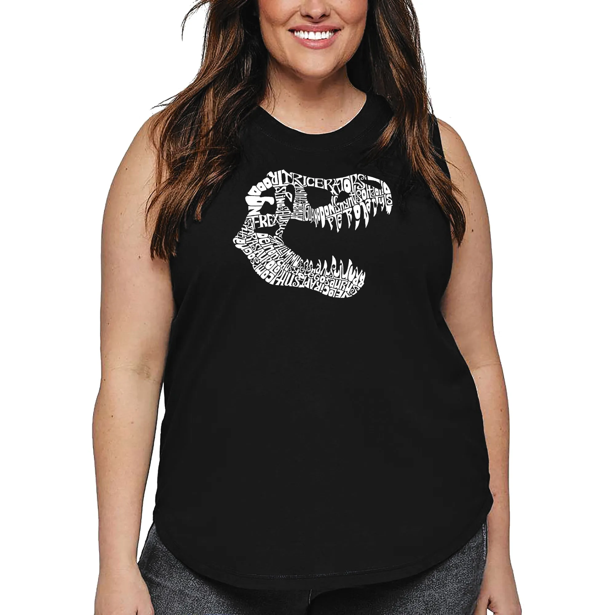 Women's Plus Size Word Art Tank Top - TREX sold by LA Pop Art