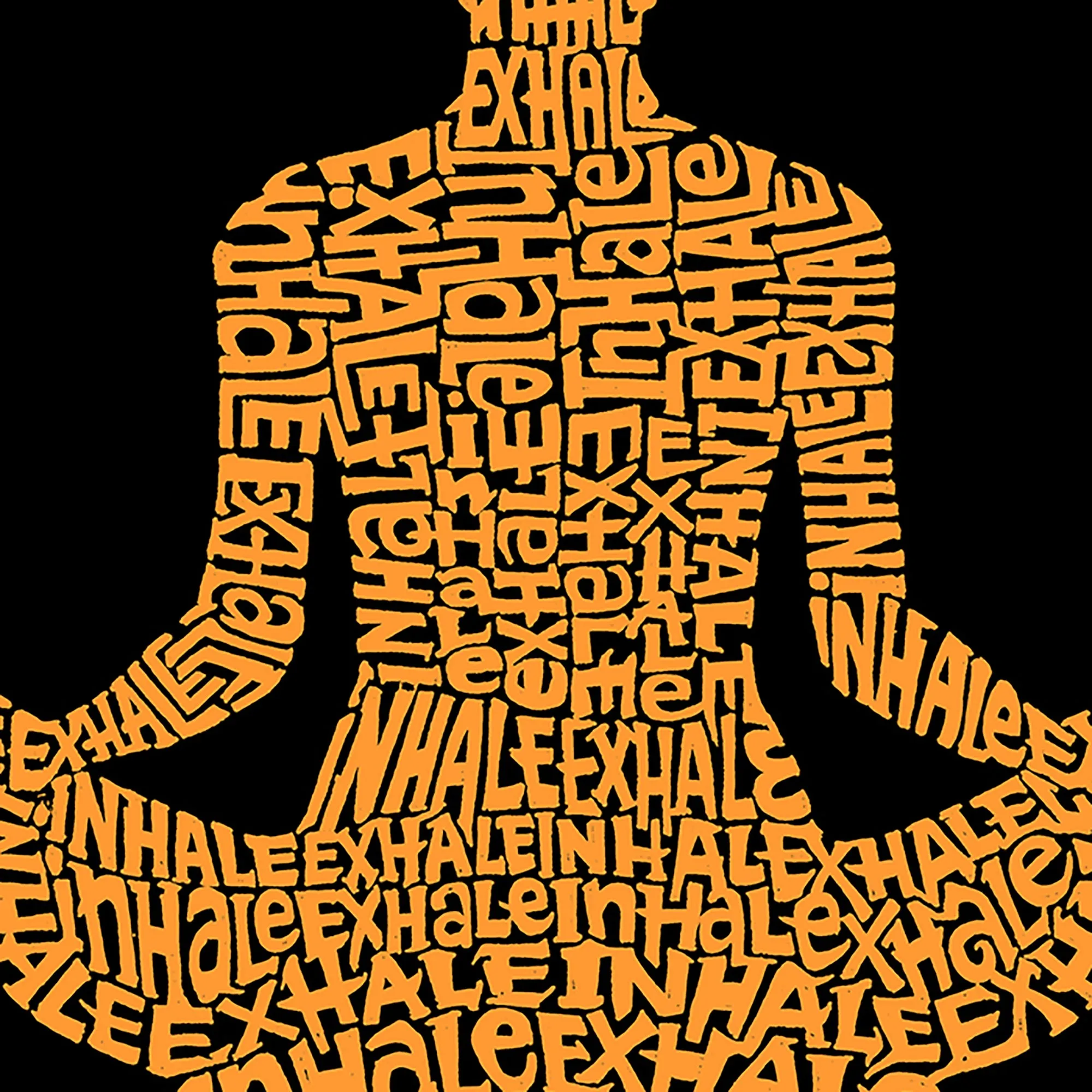 Women's Plus Size Word Art V-Neck - Inhale Exhale sold by LA Pop Art product image thumbnail 3