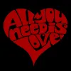 All You Need is Love - Women's Plus Size Word Art V-Neck sold by LA Pop Art