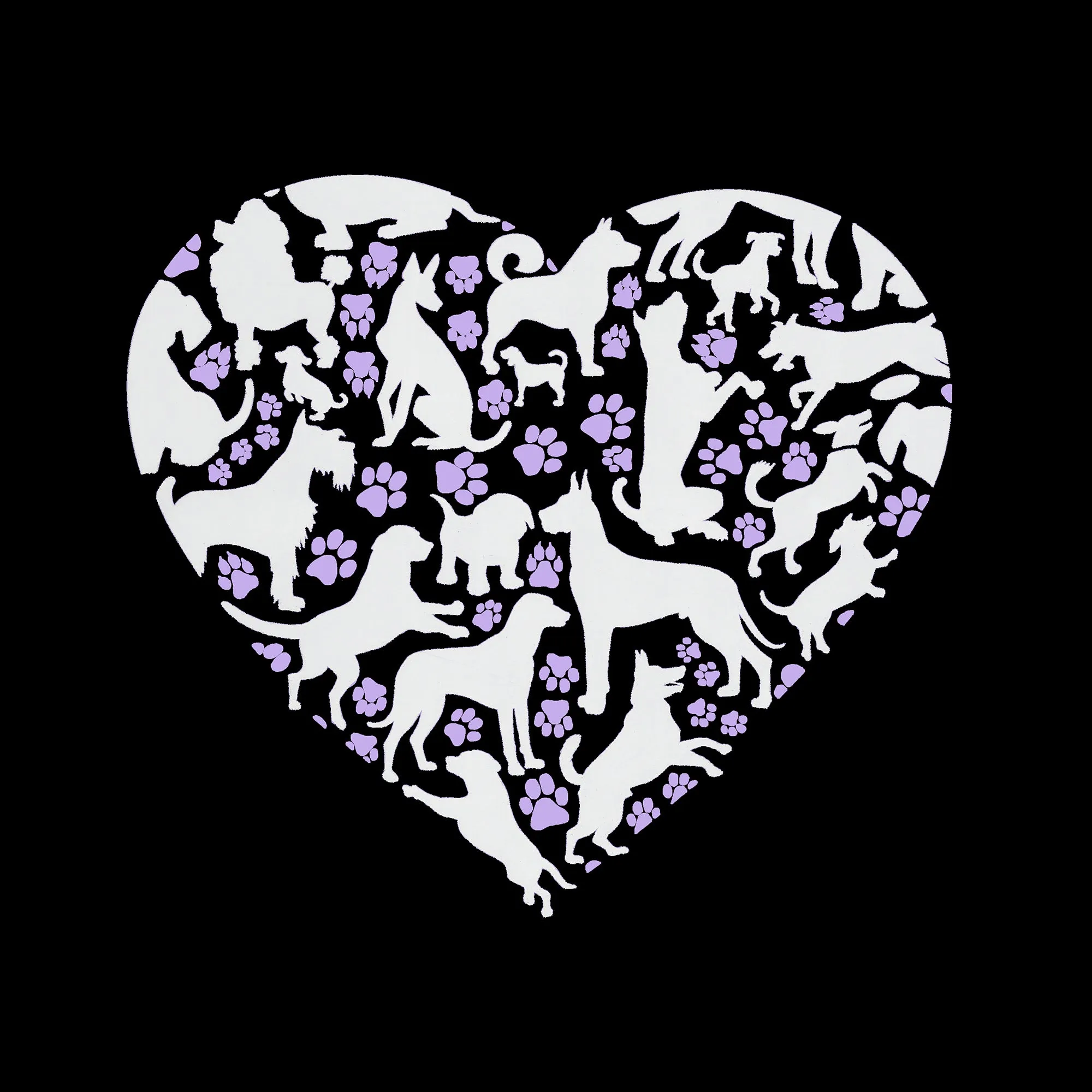 Dog Heart - Women's Plus Size Word Art V-Neck sold by LA Pop Art product image thumbnail 2