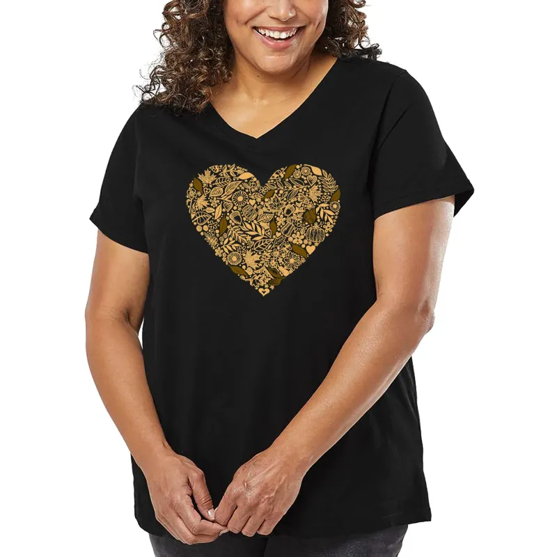 Fall Vibes  - Women's Plus Size Word Art V-Neck sold by LA Pop Art