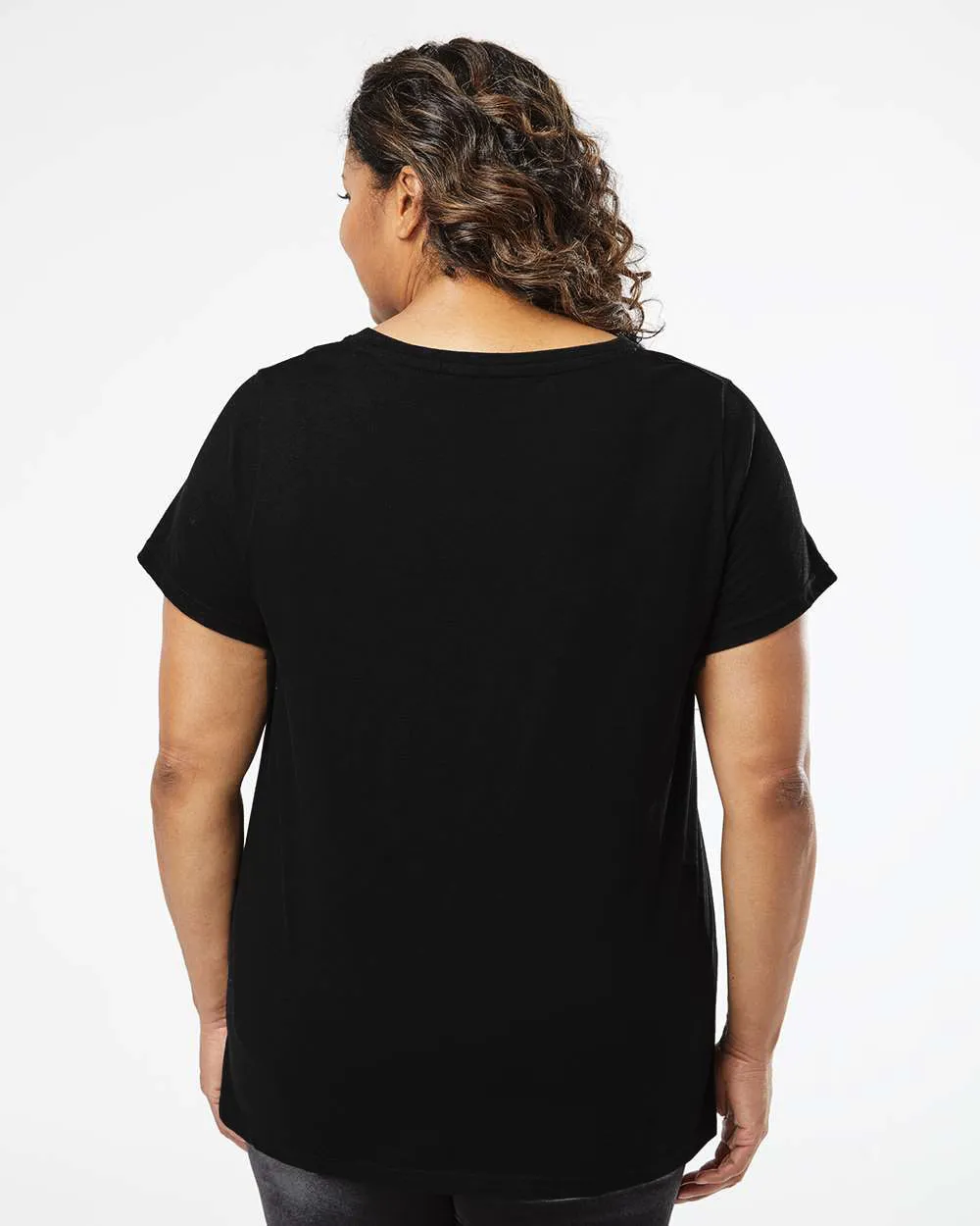Women's Plus Size Word Art V-Neck - Land of the Free American Flag sold by LA Pop Art product image thumbnail 4